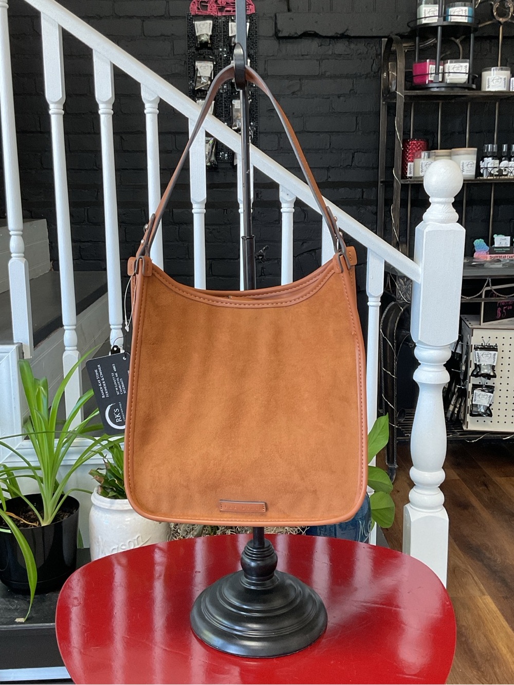 Rae Dunn Suede Shoulder Bag